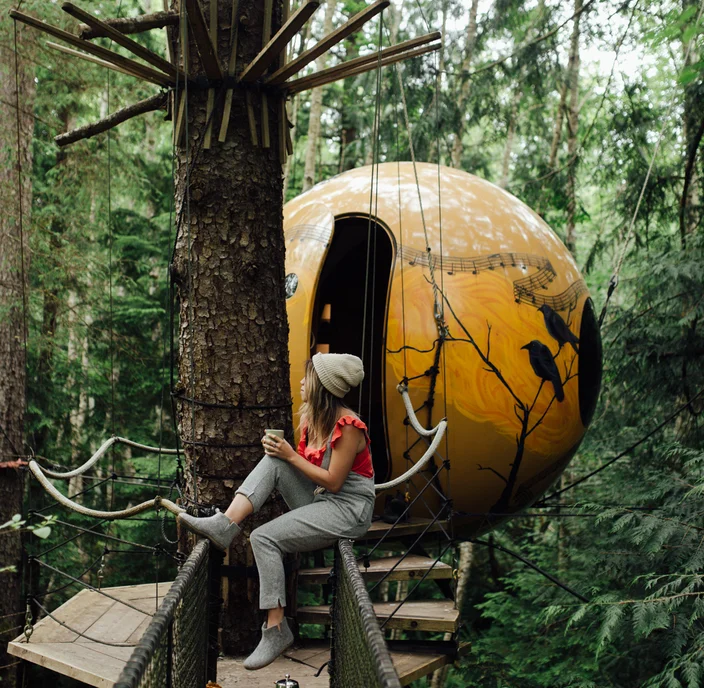 Float In the Forest With Your Very Own Spherical Treehouse