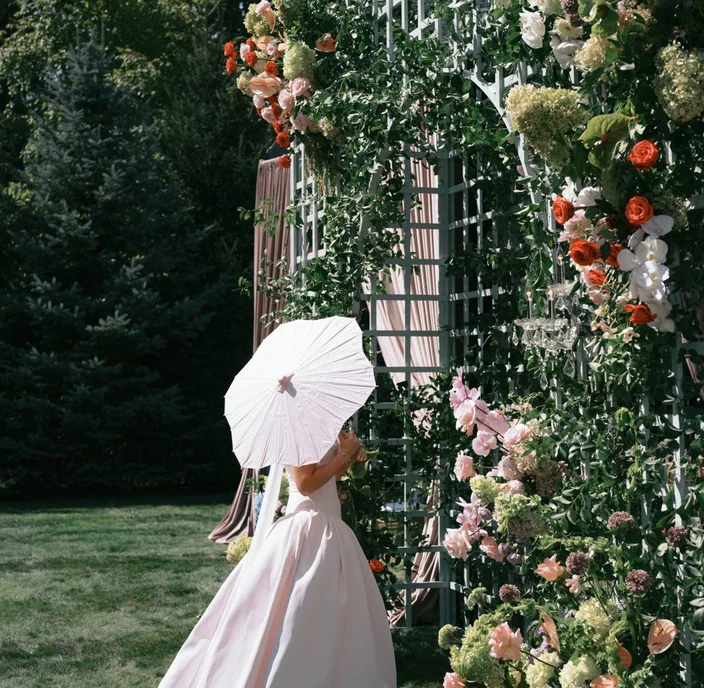 Pinkies Up, Parasols Out: This Storybook Bridal Shower’s Cheeky Spin on the "Garden Party"